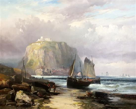 Robert Ernest Roe (1852-1921) Landing the Catch 23.5 x 29.5in.